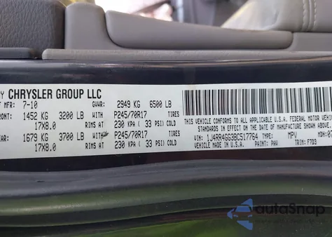 2011 Jeep Grand Cherokee Laredo from USA, damaged, VIN 1J4RR4GG3BC517764